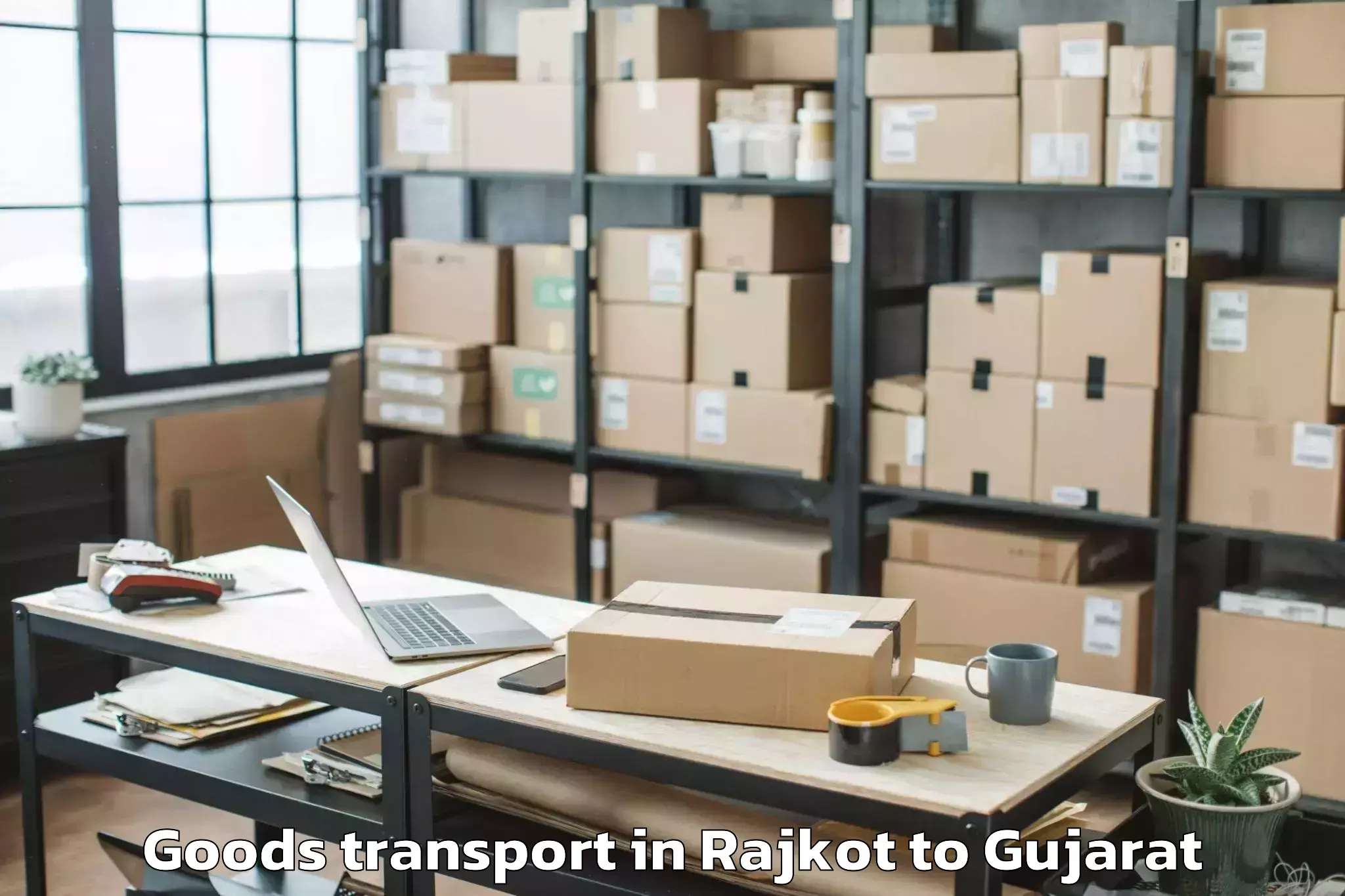 Hassle-Free Rajkot to Bhilad Goods Transport